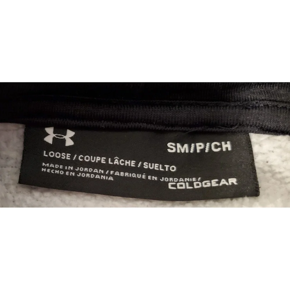 Under Armour Men's SM Gray Hoodie Loose‎ Fit Cold Gear Hooded Sweatshirt